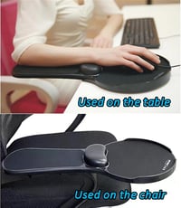LL-COEUR Állítható Ergonomikus Egérpad Kartámasszal - Memóriahabos Csuklótámasz Asztalhoz (Fekete) 8
