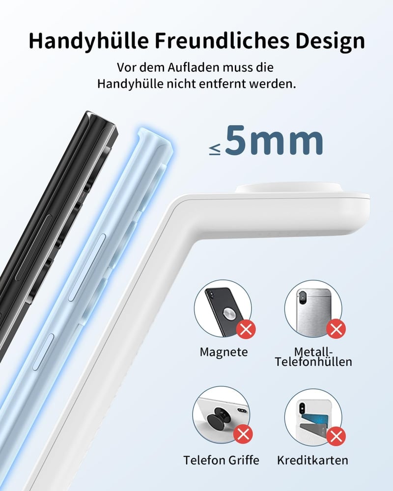 Samsung 3 az 1-ben Vezeték Nélküli Töltőállomás - Fehér, Telefon, Óra, Fülhallgató