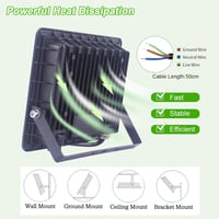 Fosingut 100W LED Reflektor Mozgásérzékelővel - 10000 Lumen Kültéri Lámpa, 6500K, IP66 Vízálló Falvilágítás Garázshoz, Pincéhez, Kerthez 4