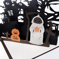 Innbox 3D Halloween Parti Meghívó - Felnyíló Üdvözlőkártya és Ajándékkártya 3