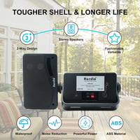 Herdio 3,5" Bluetooth Kültéri Hangszórópár - 200W Vízálló 3-Utas Hangrendszer Falra Szerelhető, 30m Hatótáv, AUX Bemenet, Teraszra, Kertbe,  6