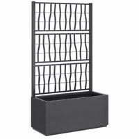 vidaXL Rácsos Kerti Ültetőláda PP Sötétszürke 80x36x140 cm — hibás — hibás, alkatrésznek: törött alkatrész (állapot: lásd a 2. képet) 1