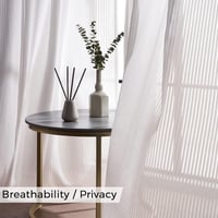 Topfinel Perdea Semitransparentă Albă pentru Dormitor și Living - 225x140 cm 4