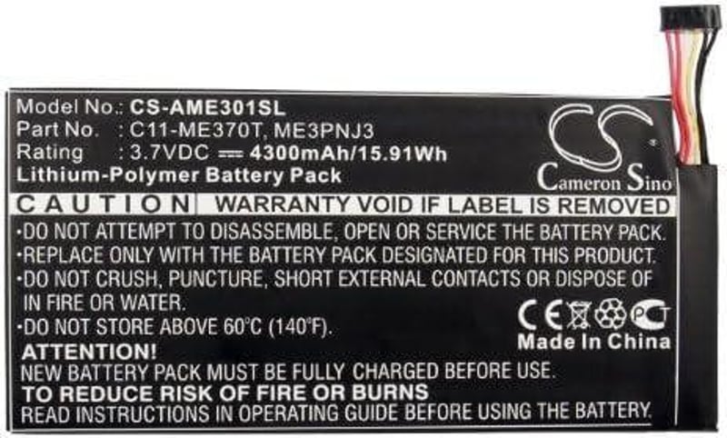 Asus MeMO Pad ME370T 4300mAh csereakkumulátor - BanGomi