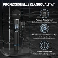 TONOR TW720 Bluetooth Vezeték Nélküli Mikrofon Szett - UHF Fém Újratölthető Mikrofonok (2db) 7-9 óra üzemidő 3