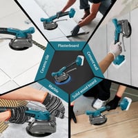 JUDANNA Elektromos Csemperezőgép Makita 18V Akkumulátorhoz - 5 Sebességű Csempevibrátoros Burkoló 80kg Teherbírással, 39" Csempékhez 7