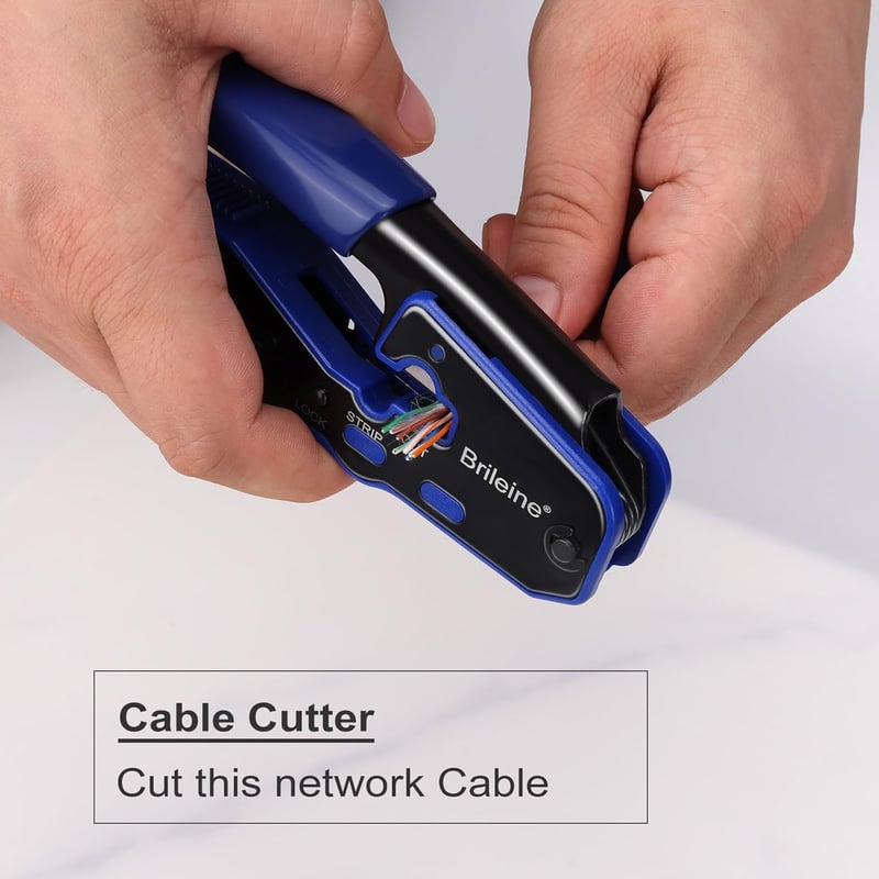 Brileine RJ45 Krimpelő Készlet Cat5e Cat6 Hálózati Kábelekhez