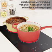 magicplux Üvegkerámia Főzőlap 2 Zónával, 29,5 cm, 9 Hőfokozat, Érintőgombos Vezérlés, Gyerekzár, Időzítő, 3400W, Minden Edénytípushoz Alkalm 4