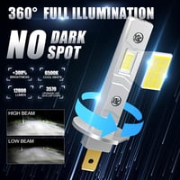 SUPAREE H1 LED fényszóró izzó Canbus 12000LM 6500K hideg fehér 2db 3