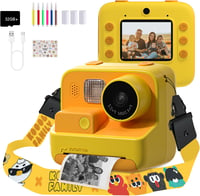 Gyerekeknek való digitális fényképezőgép azonnali nyomtatással, 1080P, 32GB kártyával, 3-12 éveseknek 1