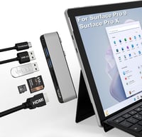 Surface Pro 9 Dokkoló - 4K HDMI, Thunderbolt 4, USB, SD/TF - Tripla Kijelző Támogatás 1