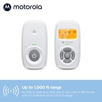 Motorola AM24/MBP24 Digitális Bébiőr DECT Technológiával - Szobahőmérséklet Kijelzés, Kétirányú Beszélgetés, 8 Órás Akkumulátor, Fehér 3