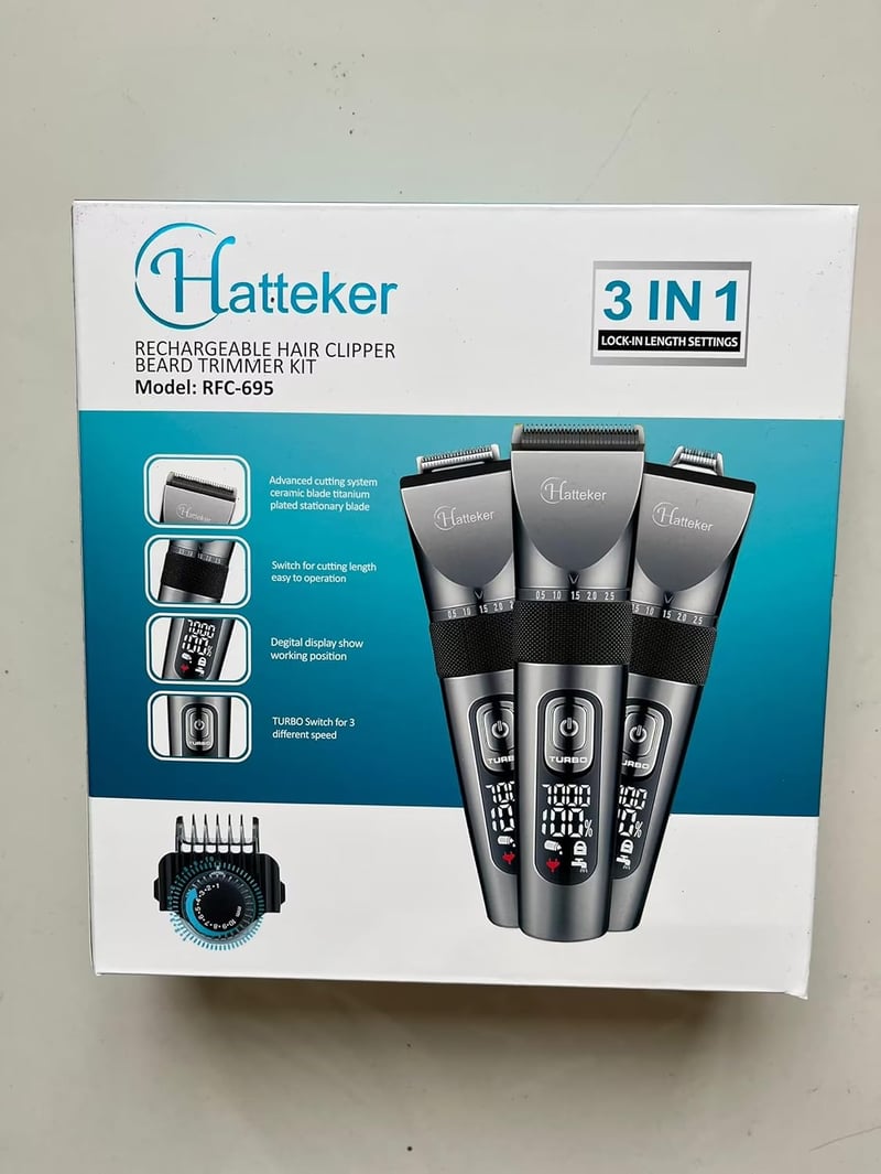 Hatteker 3 az 1-ben profi vízálló hajvágó és szakállvágó készülék férfiaknak