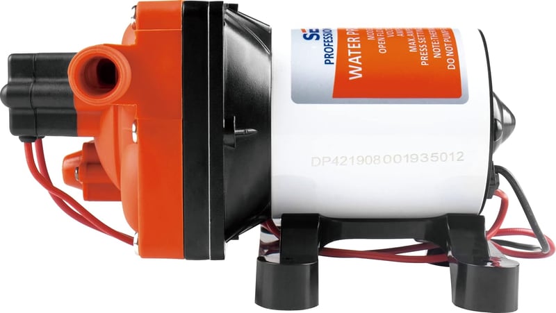LightEU 12V Nyomáspumpa -11.3l/3,8bar Vízszivattyú Hajókhoz, Lakókocsikhoz, Kempingezéshez - Automatikus Indítás/Leállítás, Túlmelegedés 