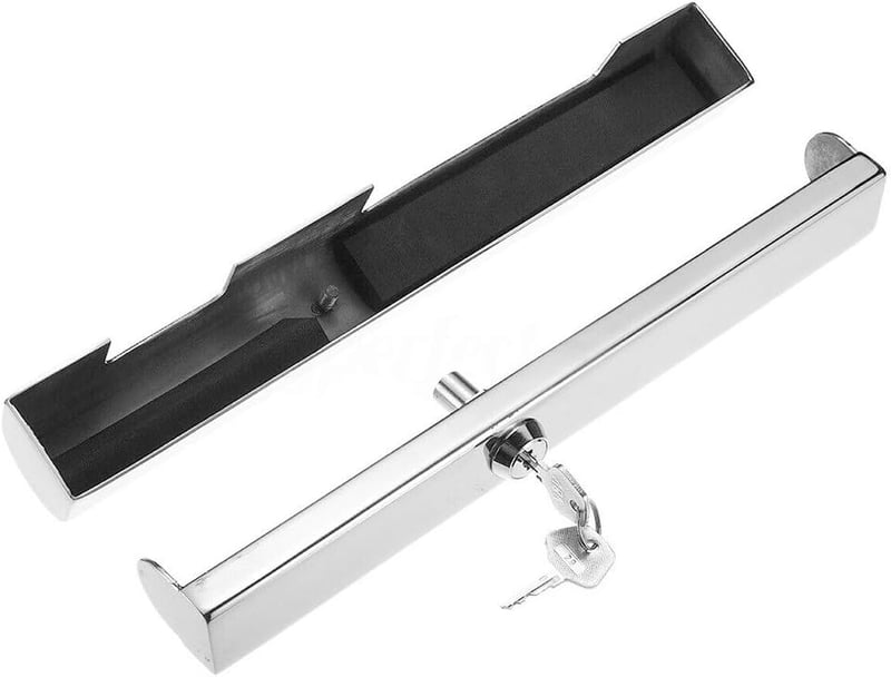 ANAJOY Rozsdamentes Acél Csónakmotor Zár 2 Kulccsal - Univerzális Lopásgátló Yacht/Motorcsónak/Horgászcsónak Külmotorokhoz (Ezüst)