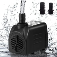 Cadrim 25W Vízpumpa Akváriumokhoz - 1200L/H Teljesítményű Merülő Szivattyú Szökőkutakhoz és Tavakhoz, 2m Emelőmagasság, Fekete 1