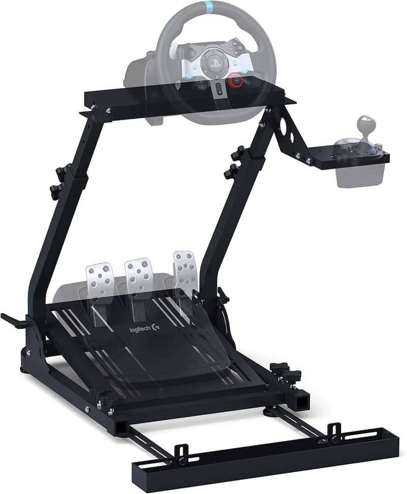 GT Omega Univerzális Kormányállvány Logitech G29 G923 Thrustmaster T500 Fanatec Clubsport Kompatibilis, Állítható Dőlésszögű, Összecsukható 
