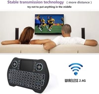 Mini Bluetooth billentyűzet érintőpaddal, 7 színű háttérvilágítással, újratölthető akkumulátorral 7