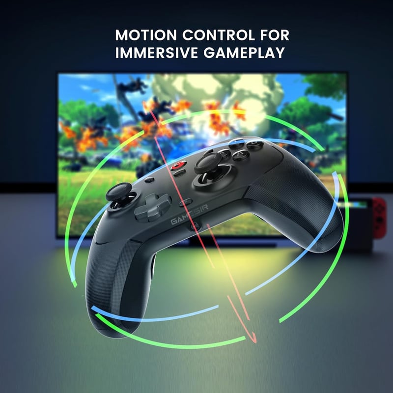 GameSir T4 Cyclone Pro Vezeték Nélküli Kontroller PC/Switch/Lite/OLED Platformokhoz, Hall-Effekt Joystick, Android/iOS/Windows Kompatibilis,