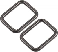 Fekete Fémgyűrű Készlet Táskákhoz - 15db, 25x20mm 1