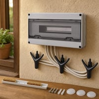 Set za organizaciju kabela: IP65 razvodna kutija 18 modula + 4 zidna nosača s vijcima 1