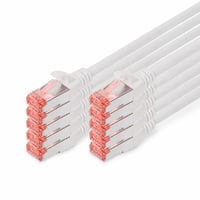 Tienený LAN patch kábel DIGITUS Cat 6 S/FTP, biely, 1 m – balenie 9 ks (neúplná súprava) 2