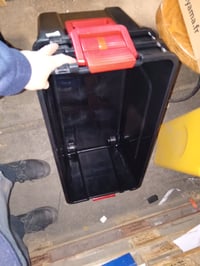 Set kutija za pohranu Iris Ohyama SIA-75, 3 kom, 75 l, s kotačima, složive - crne — nedostaju poklopci za 3 kom (stanje: vidi 2. sliku) 2
