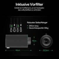 VIVOSUN 150 mm-es Aktív Szénszűrő Növénysátrakhoz - 6 Colos Szagtalanító Rendszer Előszűrővel, Ausztrál Aktív Szénnel, Ventilátor Kompatibil 6
