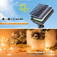 Napelemes kültéri fényfüzér, 2x17m, 150 LED, meleg fehér, vízálló, 8 üzemmód 2