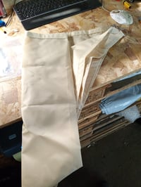 Ufamiluk trokutasto sjenilo 1,6x1,6x1,6 m, prljavo bijelo, vodootporno, 95% UV zaštita, tenda za vrt, terasu i bazen, korišteno 5