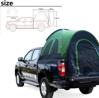 OYE Outdoors Pickup Teherautó Sátor - 3-4 Személyes Platósátor Kempingezéshez, Horgászathoz, Utazáshoz - Vízálló, 4 Évszakos, Szélálló Üvegs 3