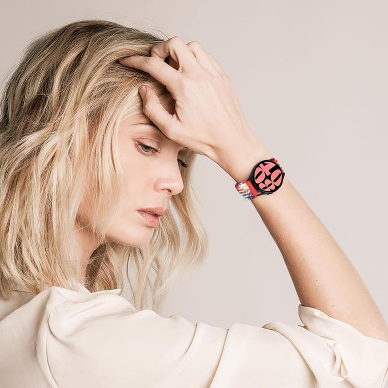 Samsung Galaxy Watch és Garmin órákhoz 20mm-es fonott nylon sportszíj