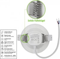 Meleg fehér LED mini spotlámpa szett - 3db ultravékony beépíthető mennyezeti lámpa 3