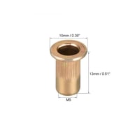 Színes M5 Süllyesztett Anyacsavar Készlet - 60 db Galvanizált Acél 2
