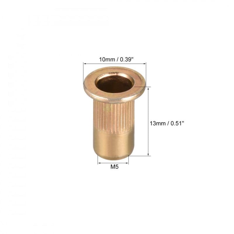 Színes M5 Süllyesztett Anyacsavar Készlet - 60 db Galvanizált Acél