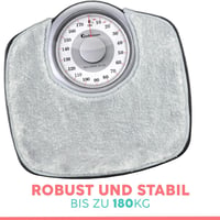 Adamson A25 Analógos Személymérleg - 180 kg Teherbírás, Csúszásgátló Gumis Felület, Extra Nagy Számok, Elem Nélküli Működés, Hálószobába, Fü 7