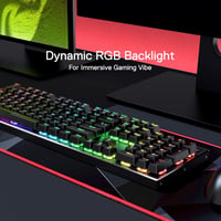 Redragon K556 PRO RGB vezeték nélküli gamer billentyűzet, cserélhető csendes piros kapcsolókkal 5