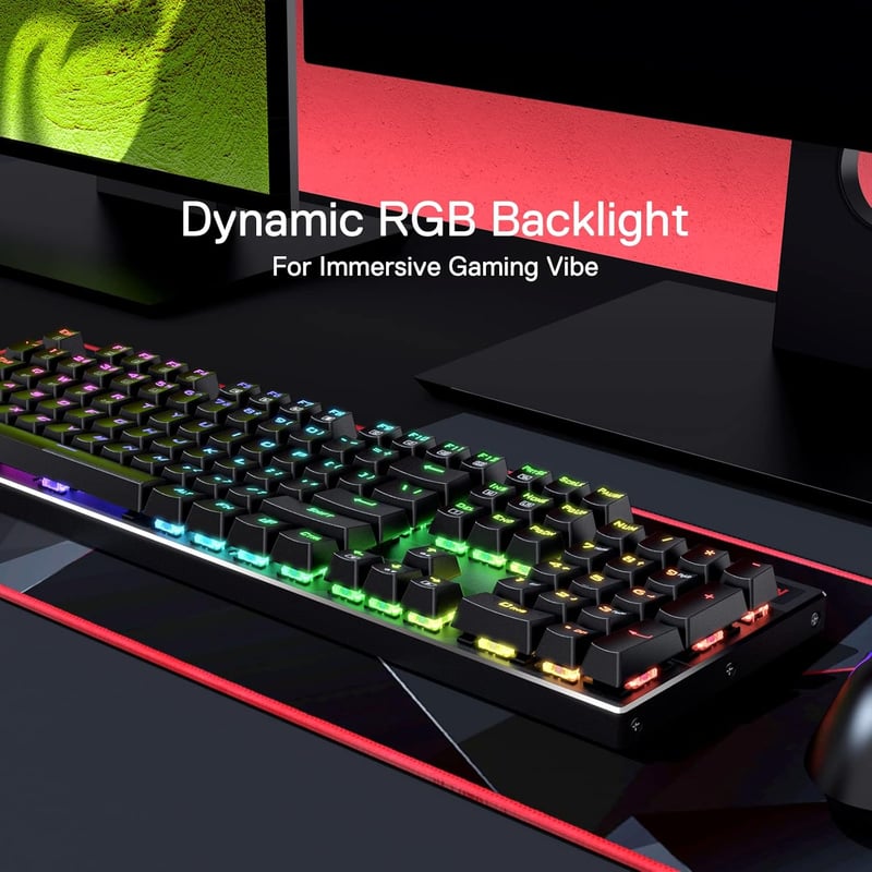Redragon K556 PRO RGB vezeték nélküli gamer billentyűzet, cserélhető csendes piros kapcsolókkal