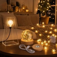 Večernji ugođaj: 1x LED baza + 1x staklena lampa + 1x svjetlosni niz + 1x LED žarulja 1
