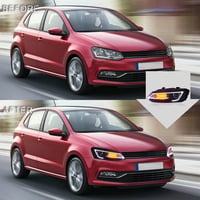 VLAND LED fényszóró Volkswagen Polo 6R 6C-hez (2011-2017) - Szekvenciális irányjelzővel, dupla lencsével 7