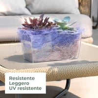 Teraplast Átlátszó Virágcserép 26x13x13 cm 4