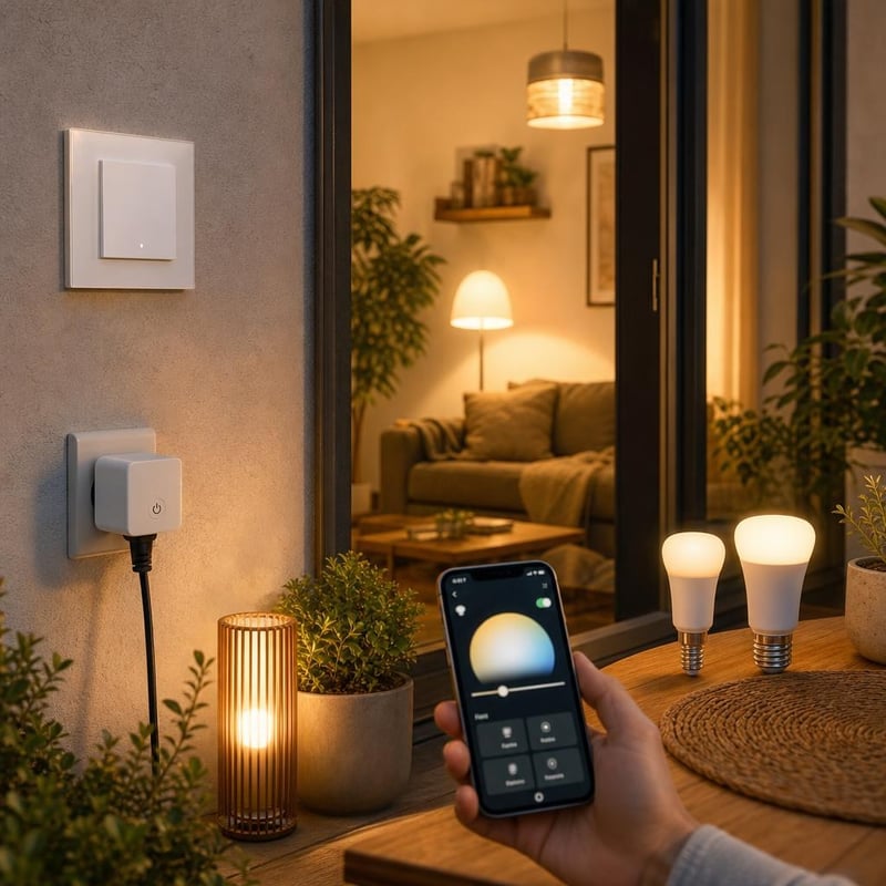 Smart Home početni set: 1x E14 žarulja + 1x E27 žarulja + 1x pametna utičnica + 1x pametni prekidač