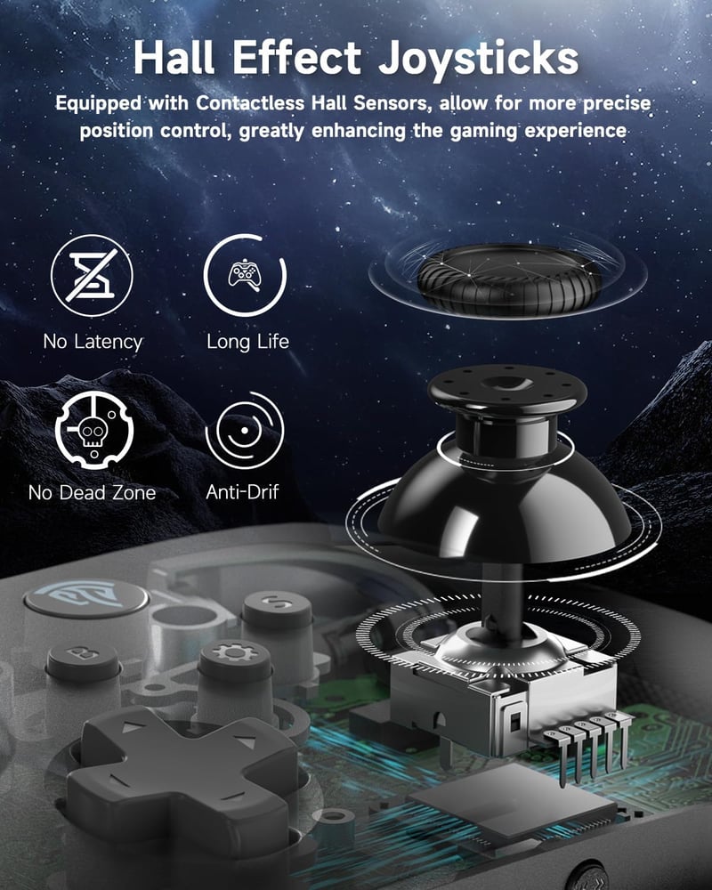 EasySMX X10 vezeték nélküli PC kontroller, Hall szenzoros ravaszokkal, mechanikus gombokkal - PC/Switch/Steam kompatibilis