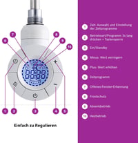 Bosch Thermotechnik 4500 fehér fali radiátor 1000W, 170x60cm, acél, beépített hőszabályzóval, korróziógátló bevonattal, fürdőszobai használa 5