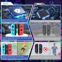 Bonacell vezeték nélküli kontroller Switch-hez - Kék-piros Joy-Con pár turbó funkcióval 6