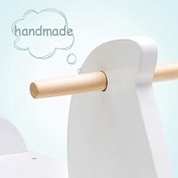 Labebe Fehér Fa Hintaló Babáknak 6-36 Hónapos Korig 4