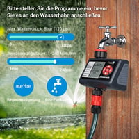 DEWENWILS Öntözésvezérlő - 4 Zónás Automata Öntözési Program, Kerti Locsolóóra Esőkésleltető Funkcióval, Víztakarékos Időzítő Gyephez, Feket 4