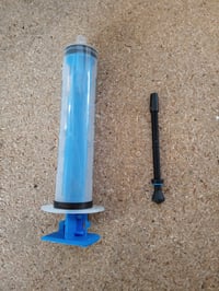 milKit Compact Tubeless sustav ventila 75 mm crni - 60 ml injektor za brtvilo — nepotpun, korišteni ventil (stanje: vidi 2. sliku) 2