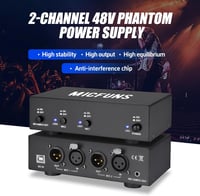 MC2 2 csatornás fantomtáp kondenzátormikrofonokhoz, 3,5mm-es audiokábellel 8