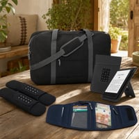 Világjáró könyvmoly csomag: Kindle védőtok + párnázott vállpárna + 30 L utazótáska + 8 részes RFID pénzöv 1